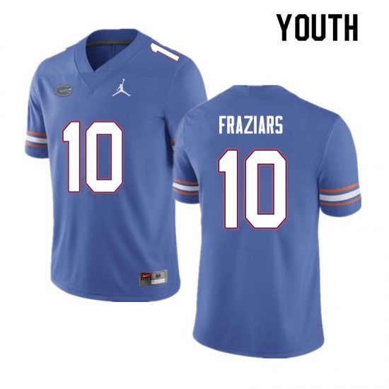 Youth Florida Gators #10 Ja'Quavion Fraziars NCAA Nike Blue Authentic Stitched College Football Jersey KUS4162SH